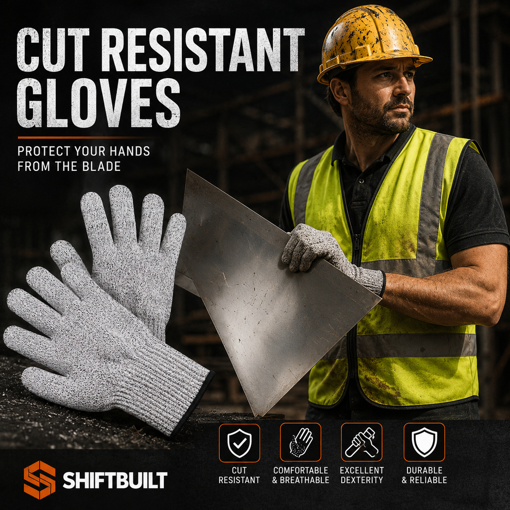 Cut Resistant Work Gloves - Protective Safety Gloves for Construction