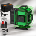 ShiftBuilt 16-Line Green Laser Level Kit | 360° Self-Leveling Cross Line Laser with Rechargeable Batteries & Magnetic Mount