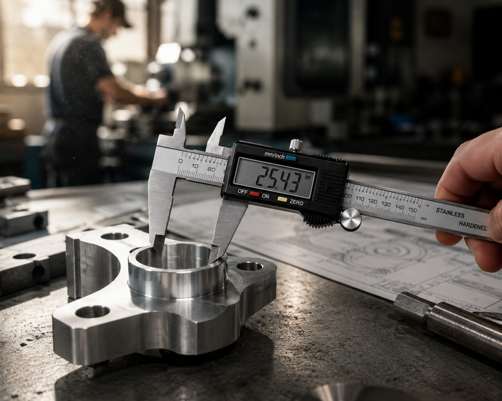 ShiftBuilt Digital Stainless Steel Caliper | IP54 Waterproof Precision Measuring Tool (0–150mm / 6")