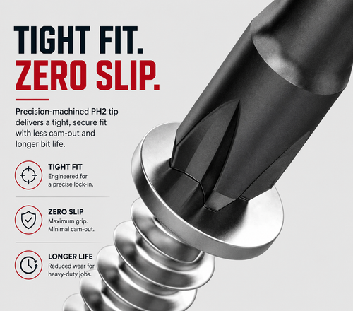ShiftBuilt 20-Piece Magnetic PH2 Impact Screwdriver Bit Set