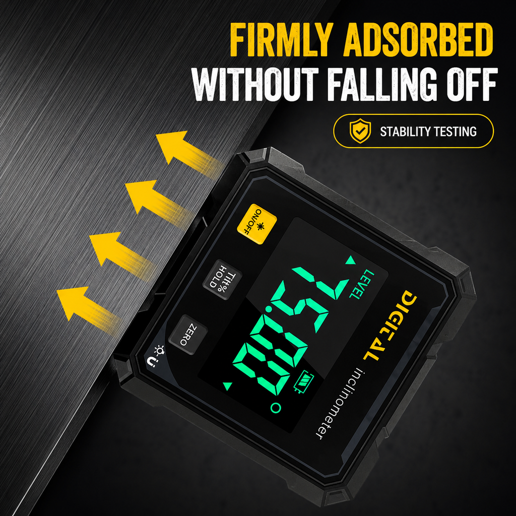 ShiftBuilt Digital Magnetic Angle Finder & Inclinometer – Rechargeable Electronic Level